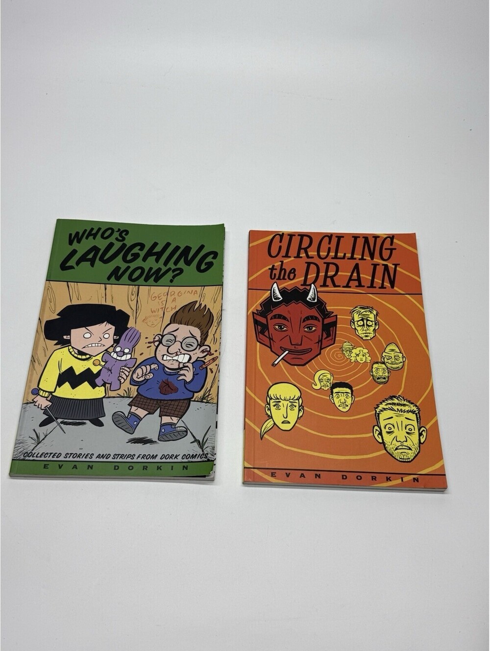 Evan Dorkin Who's Laughing Now Circling the Drain Dork Comics Lot 2 Books